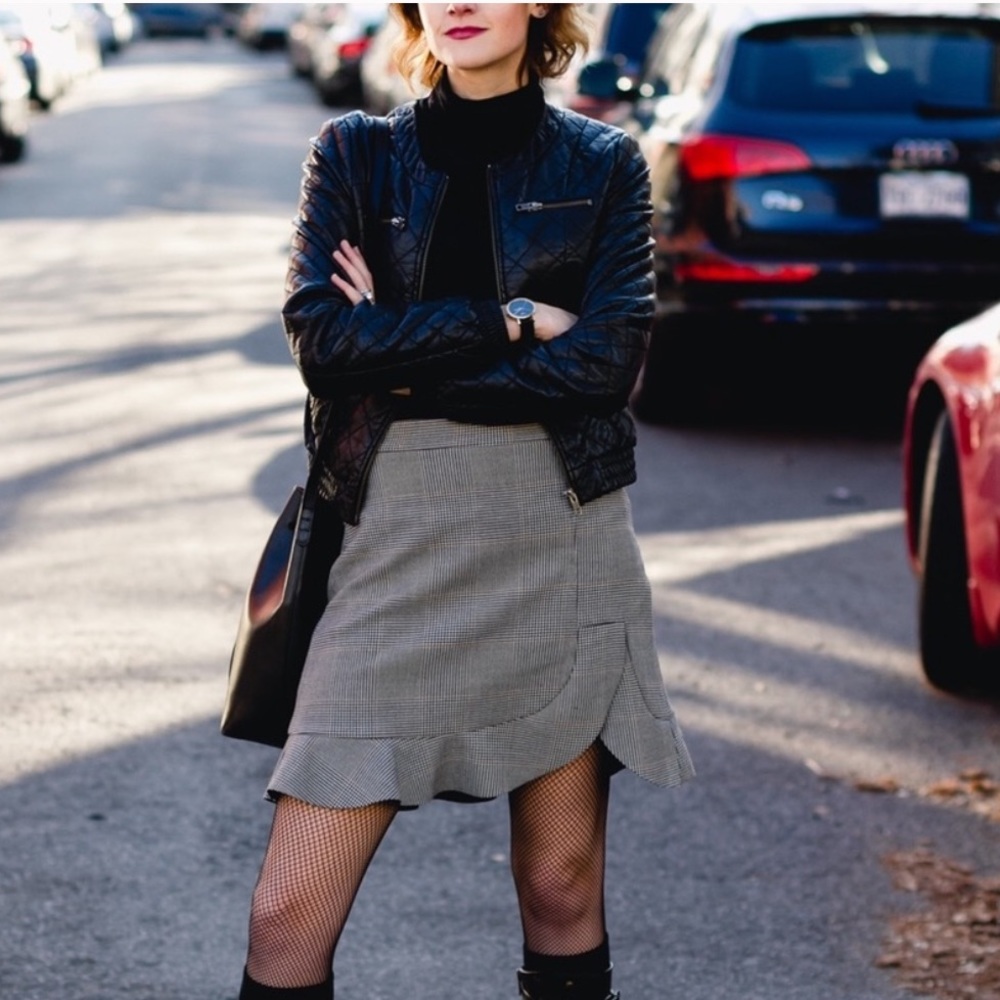 Zara Plaid Ruffle Skirt